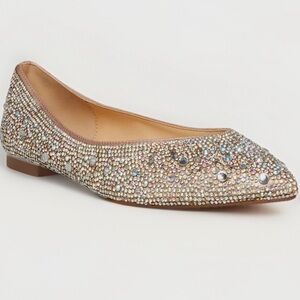 BETSEY JOHNSON rhinestone Jude flats 7.5